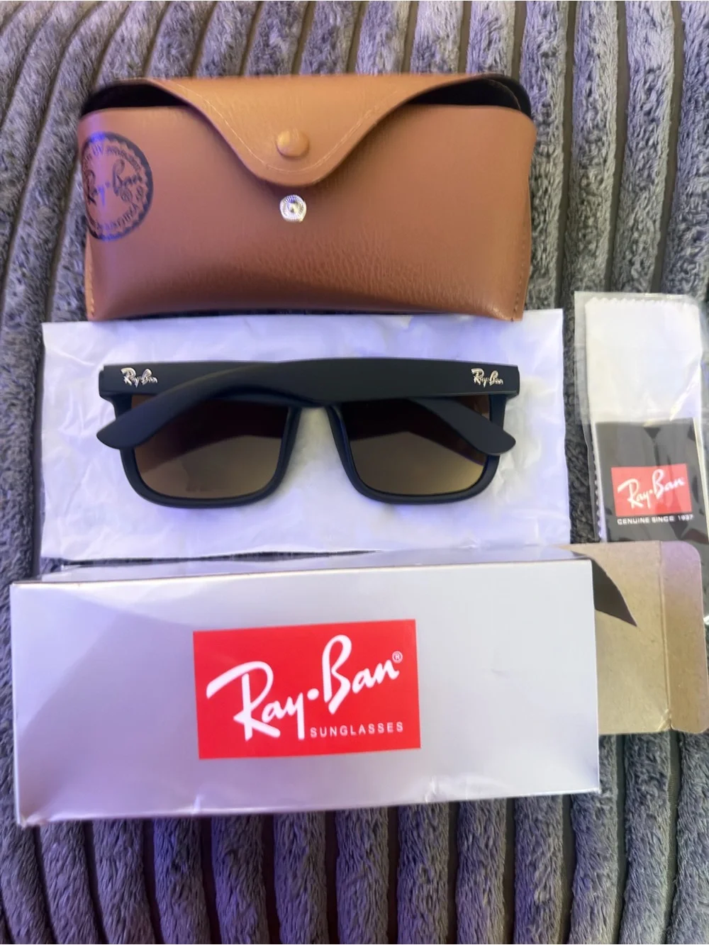 Brand new with tags Ray-Ban New Wayarer Sunglasses with snap closure case